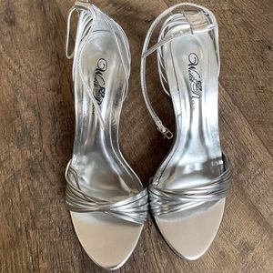Wild Rose Silver Heels